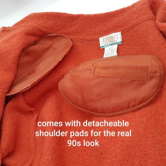 Vintage Jeremy Scott Braemar 100% wool orange blazer - Picture 6 of 10